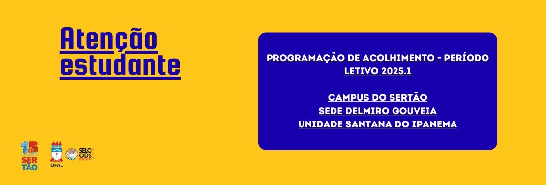 Programação de Acolhimento Calouros 2025.1