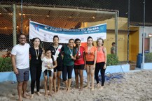 Premiação vôlei de areia feminino