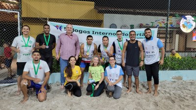 Premiação time do vôlei de areia masculino