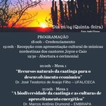 ESTUDOS DA CAATINGA - O bioma Caatinga: Desafios e perspectivas para a região semiárida e o sertão alagoano