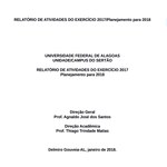 Gestão do Campus do Sertão disponibiliza Relatório de Gestão do Exercício de 2017