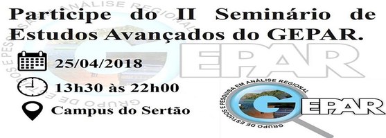 II Seminário de Estudos Avançados do GEPAR