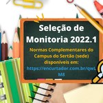 Processo seletivo de Monitoria (2022.1)
