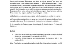 Normas para inscrições